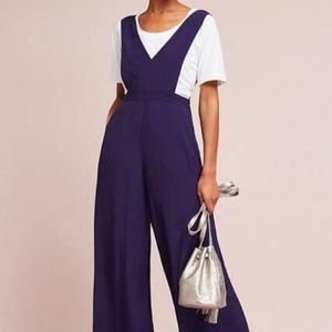 Maeve Anthropologie apron wide-leg jumpsuit-- 2